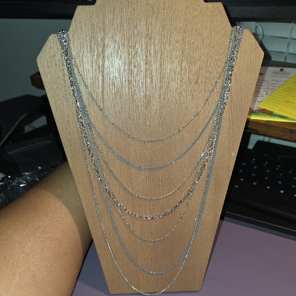 BUNDLE ANY 2, PAY ONE PRICE. Grey And Silver Layered Necklace